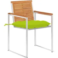 vidaXL Chaises de jardin avec coussins 2 pcs. Bois massif acacia et acier