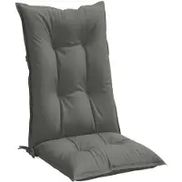 vidaXL Coussins de chaise à haut dossier 2 pcs. Melange Gris foncé 120x50x7cm Tissu