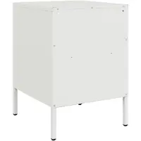 vidaXL Table de chevet blanc 36x39x50,5 cm acier