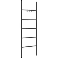 vidaXL Porte-serviettes échelle à 5 niveaux Noir 58 x 175 cm Fer