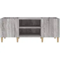vidaXL Armoire à plateaux Gris Sonoma 121x38x48 cm Matériau dérivé du bois