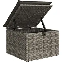 vidaXL Ensemble de salon de jardin 6 pièces avec coussins Gris Poly rotin