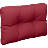 vidaXL Coussin de palette rouge bordeaux 50x40x12 cm tissu