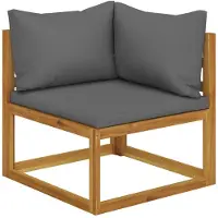 vidaXL Ensemble de salon de jardin en bois massif d'acacia Meubles de jardin