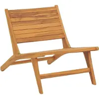vidaXL Chaise de jardin avec repose-pieds en teck massif