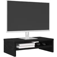 vidaXL Support pour écran en chêne noir 42 x 24 x 13 cm bois composite