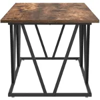 vidaXL Table basse en chêne fumé 100X50X40 cm, en bois reconstitué et métal Lumarko !