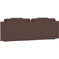 vidaXL Coussin de tête de lit "Viana" brun 160 cm similicuir