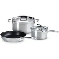 Le Creuset Triply Set de 3 poêles/casseroles en inox