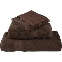 vidaXL Serviettes de qualité supérieure SOLUND 2 pcs marron 600 g/m²