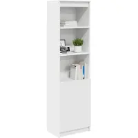 vidaXL Highboard blanc 50x35x180 cm Bois composite