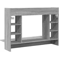 vidaXL Bureau mural gris Sonoma 105x48x75 cm bois composite