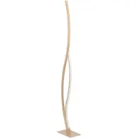 Eglo Lampe sur pied à LED Grisolia 129cm - aspect bois