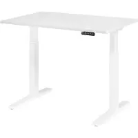 Hjh OFFICE PRO Siège Bureau debout 120 x 80 cm Blanc Réglable en hauteur Electrique...