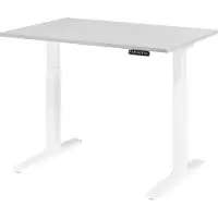 Hjh OFFICE PRO Bureau assis/debout el.120x80cm gris/blanc