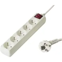 PremiumCord PP5K-10 extension d'alimentation 5 sortie(s) AC Blanc (5x, CEE 7/3, 10 m)