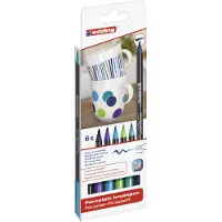 Edding Stylos en porcelaine couleurs froides jeu de 6. (6x)