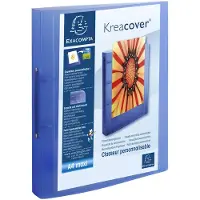 Exacompta Classeur Kreacover 2 annx en D 32x26,8cm Chromaline Dos 40mm Coloris assortis
