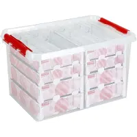 Sunware Boîte de rangement 62 L Boîte de Noël - Insert pour 116 boules de Noël Ø 45-80 mm