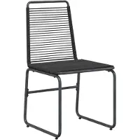 vidaXL : 2 chaises de jardin, couleur noire, en rotin
