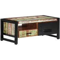 vidaXL Table basse 100x50x41 cm Vieux bois massif