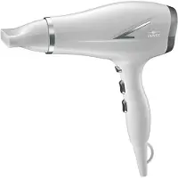 Lentz Sèche-cheveux professionnel soft Touch DC Motor 3 températures 2 vitesses 2100W, blanc