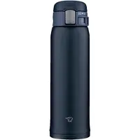 Zojirushi Bouteille d'eau () boire directement [Ouverture en une seule touche] Mug en acier inoxydable 480 ml Bleu marine SM-SF48-AD
