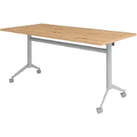 Hammerbacher Table de conférence , table pliante à roulettes, modèle KF16 R = chêne noueux