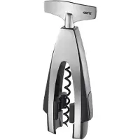 GEFU Tire-bouchon avec coupe-capsule intégré VINOSO, Ouvre-bouteille, Argent