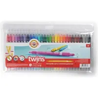 Koh-I-Noor Marqueurs Twins, réversibles, 30 couleurs (238656) (30x)