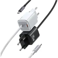 Usams Ładowarka Sieciowa Jc Series Cc261 20W Gan Mini Fast Charger 2Xusb-C Biały