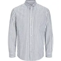 Jack & Jones Chemise 'JJEOxford' bleu foncé / blanc