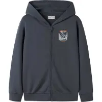 Name it Veste de survêtement 'NKMVOLTINUS' bleu fumé / pierre / orange foncé / blanc