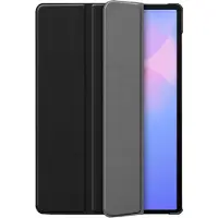 Cazy Housse pour Tablette compatible avec Samsung Galaxy Tab S10 FE Plus - Étui TriFold Bookcase - Noir