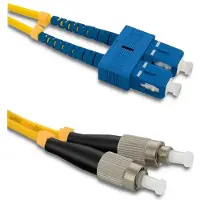 Qoltec Cordon de raccordement à fibre optique SC/UPC - FC/UPC Monomode 9/125 G652D Duplex 1 m (1 m)