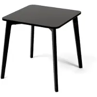 ETTE TETE Table Tulla, noir, pieds longs