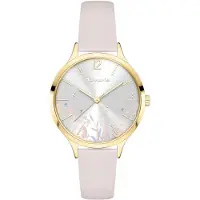 Tamaris Montre pour femmes - Montre à quartz ronde - Motif floral doré