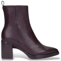 Wonders pour femme. L-1601 Bottines L-1601 en cuir grenat (40), Marron, 5 à 8 cm, Fermeture éclair, Classique