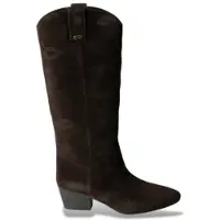 Twinset pour femme. 262TGT042 Stivale Tex T.M. In Camoscio (41), Marron, 3 à 5 cm, Fermeture éclair, Casuel