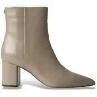 Twinset pour femme. 262TGT056 Bottines en cuir beige (39), 5 à 8 cm, Fermeture éclair, Casuel