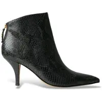 Twinset pour femme. 262TGT072 Bottines effet serpent noir (38), Cuir, 5 à 8 cm, Fermeture éclair, Casuel