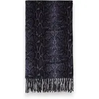 Twinset pour femme. 262TO5020 Étole imprimé animal bleu (OSFA), Casuel, Polyester