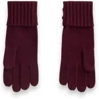 Ralph Lauren pour femme. 454P04468004 Gants en tricot avec boutons à écusson grenat (OSFA), Casuel, Laine