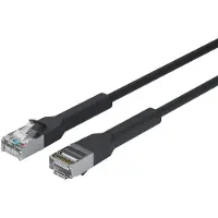 Lanview Câble réseau flexible CAT6A U/FTP 3m noir avec coude FLEX-ANGLE, LV-6AFTP-FLEX-ANG-03B