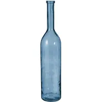 Mica Decorations Bouteille en verre « Rioja » - H 100 x Ø 21 cm - Bleu clair