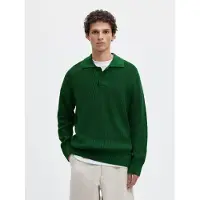 Selected Côtelé Polo En Maille Homme Vert XXL