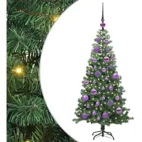 vidaXL Sapin de Noël avec 150 LED avec support Vert 120 cm PVC