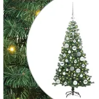 vidaXL Sapin de Noël avec 150 LED avec support Vert 120 cm PVC