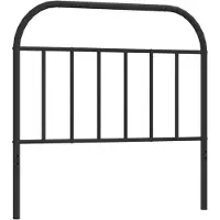 vidaXL Tête de lit de rechange en métal noir 107 cm