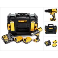 DeWalt Perceuse-visseuse sans fil DCD 777 M2 18 V 65 Nm + 2 batteries 4,0 Ah + chargeur dans la mallette à outils TSTAK II